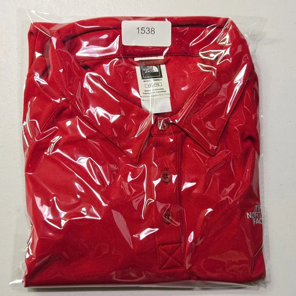 The North Face Mens Polo Shirt XL Red VaporWick Performance Gorpcore Hiking XL